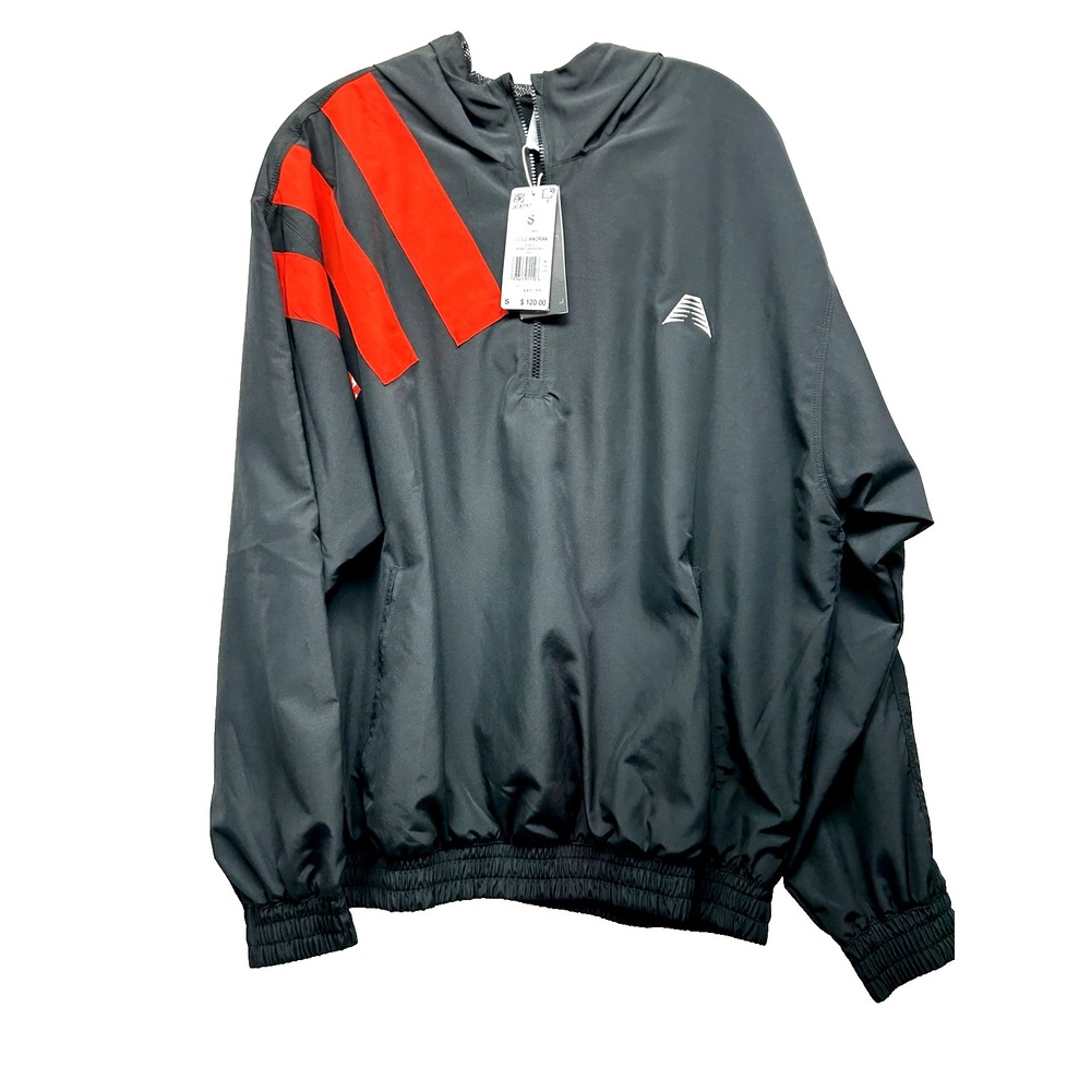 Adidas Men's Small JC8782 Anted Anorak Original Black Hooded pullover Jacket (I1